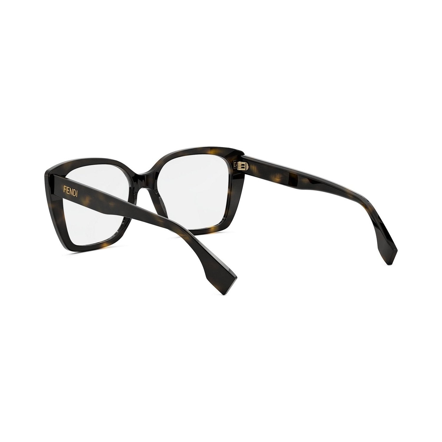 Lettering Brown Square Eyeglasses