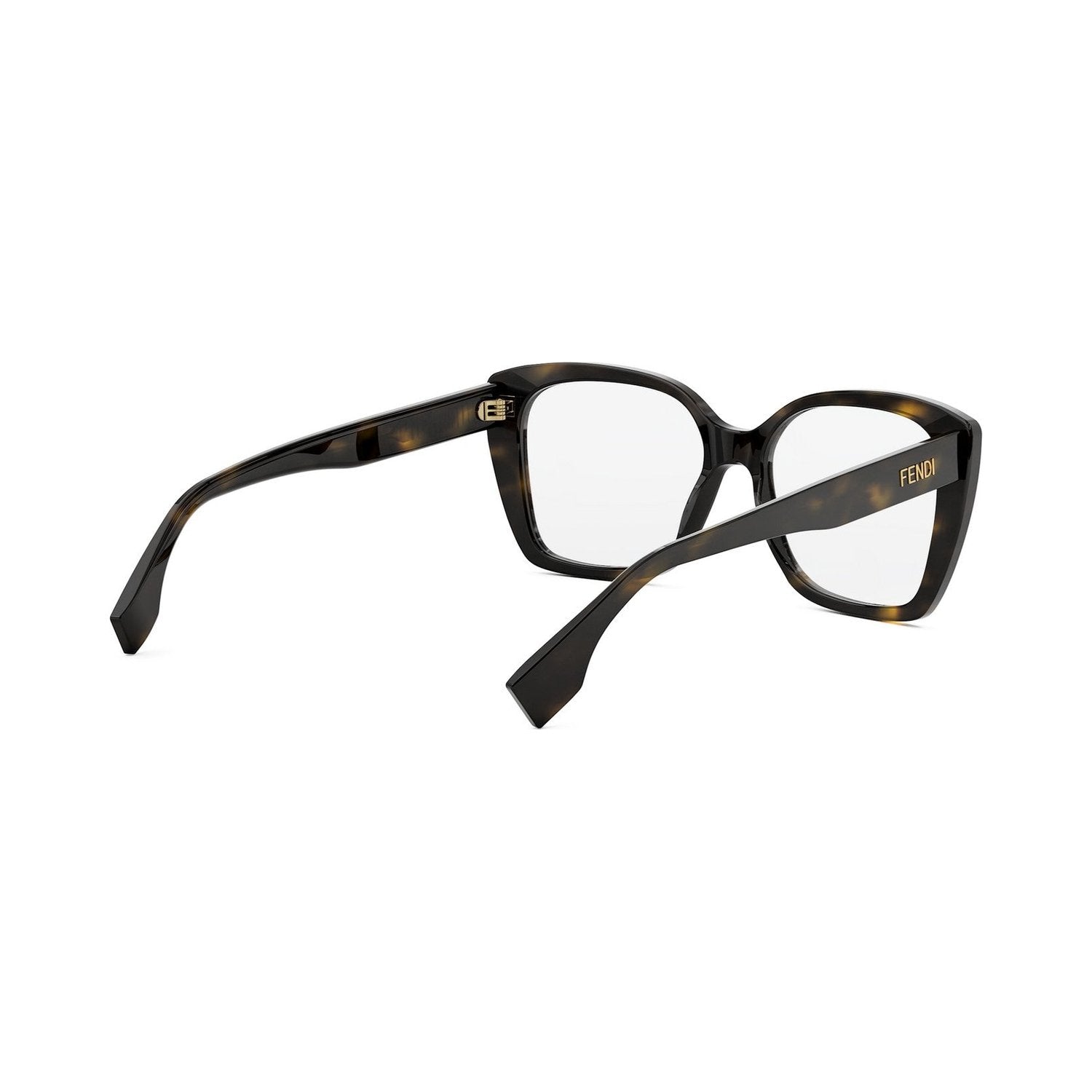 Lettering Brown Square Eyeglasses