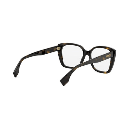 Lettering Brown Square Eyeglasses