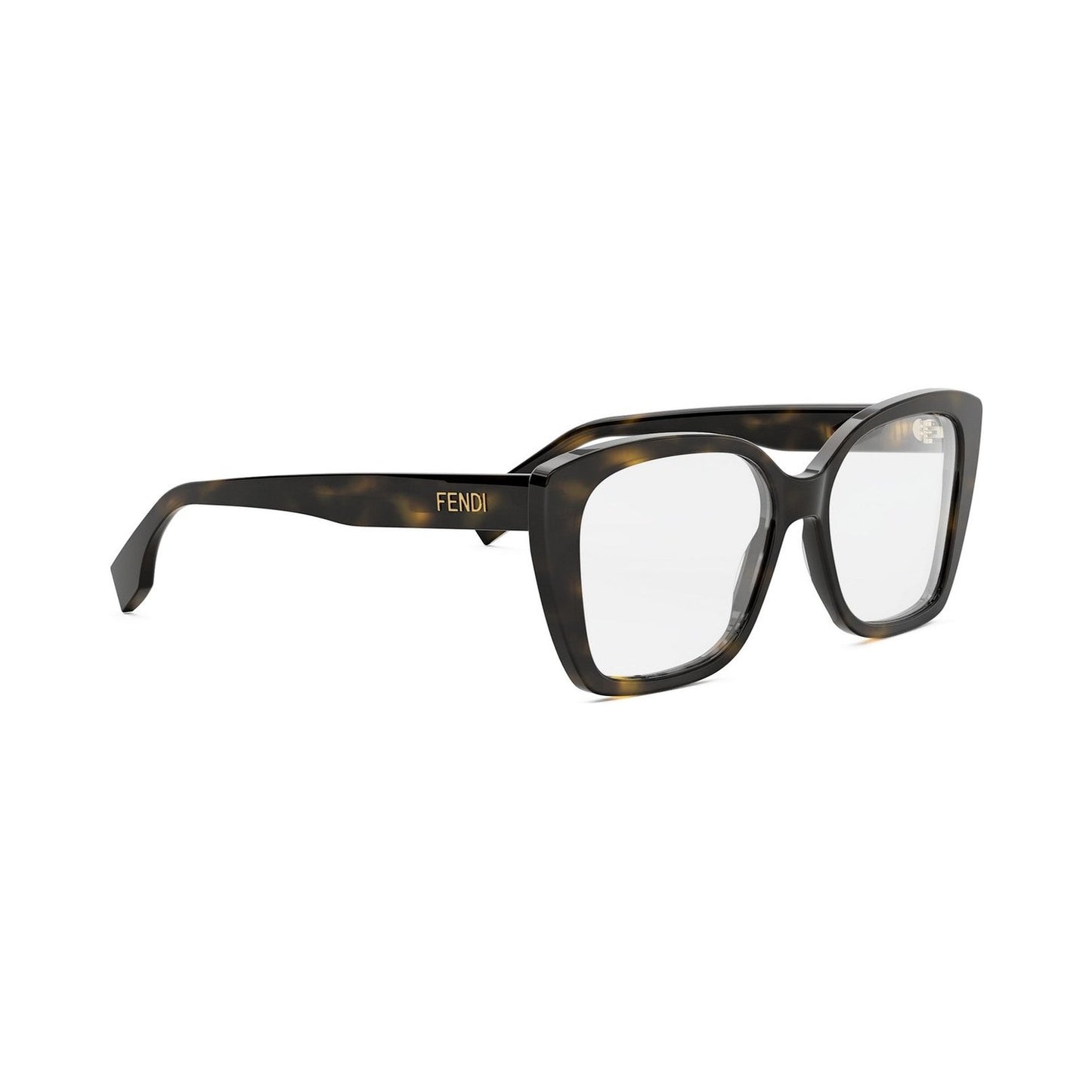 Lettering Brown Square Eyeglasses