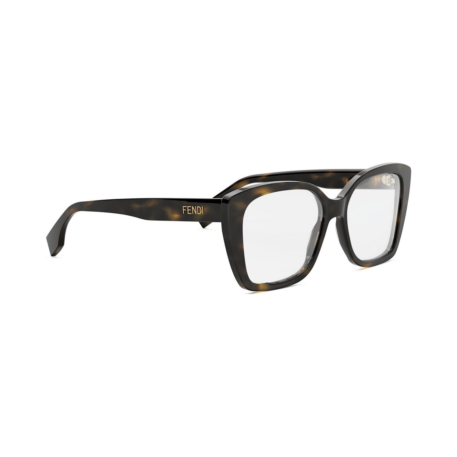 Lettering Brown Square Eyeglasses