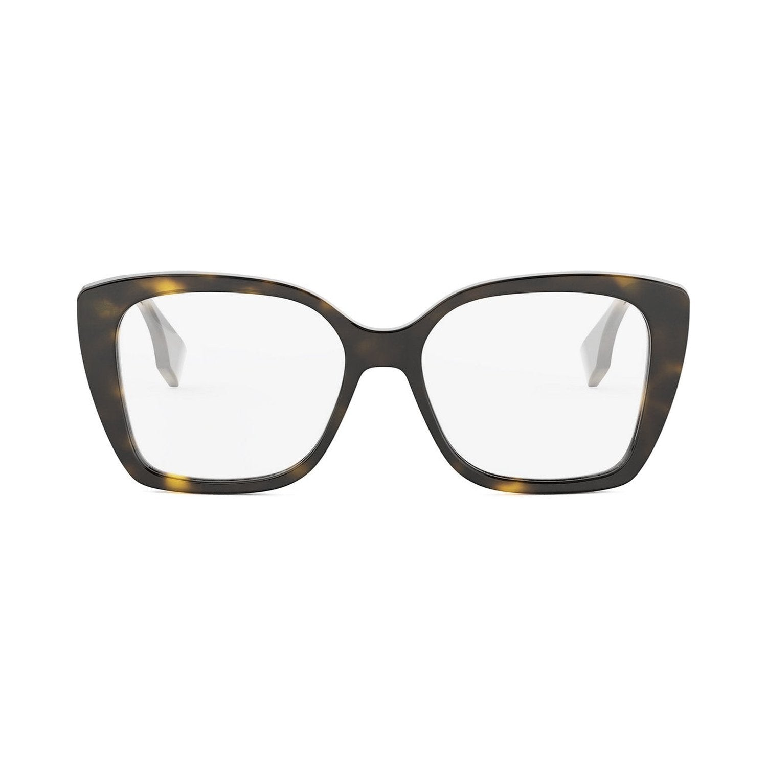 Lettering Brown Square Eyeglasses