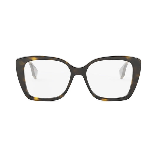 Lettering Brown Square Eyeglasses