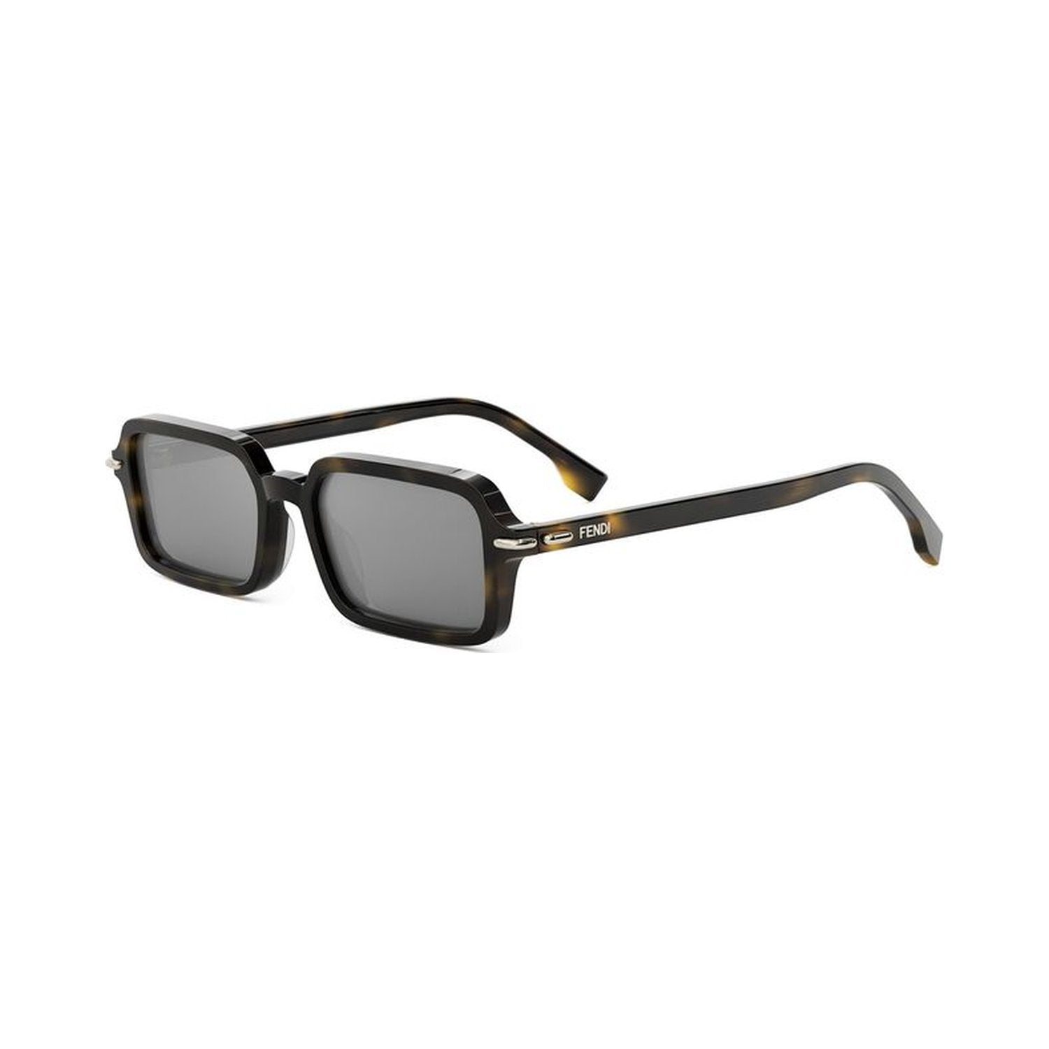 Fendi Selleria Havana Rectangular Sunglasses