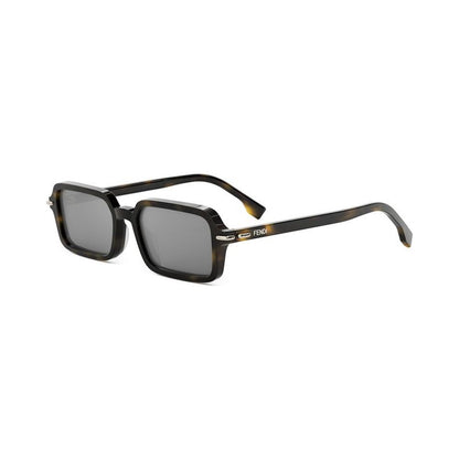 Fendi Selleria Havana Rectangular Sunglasses