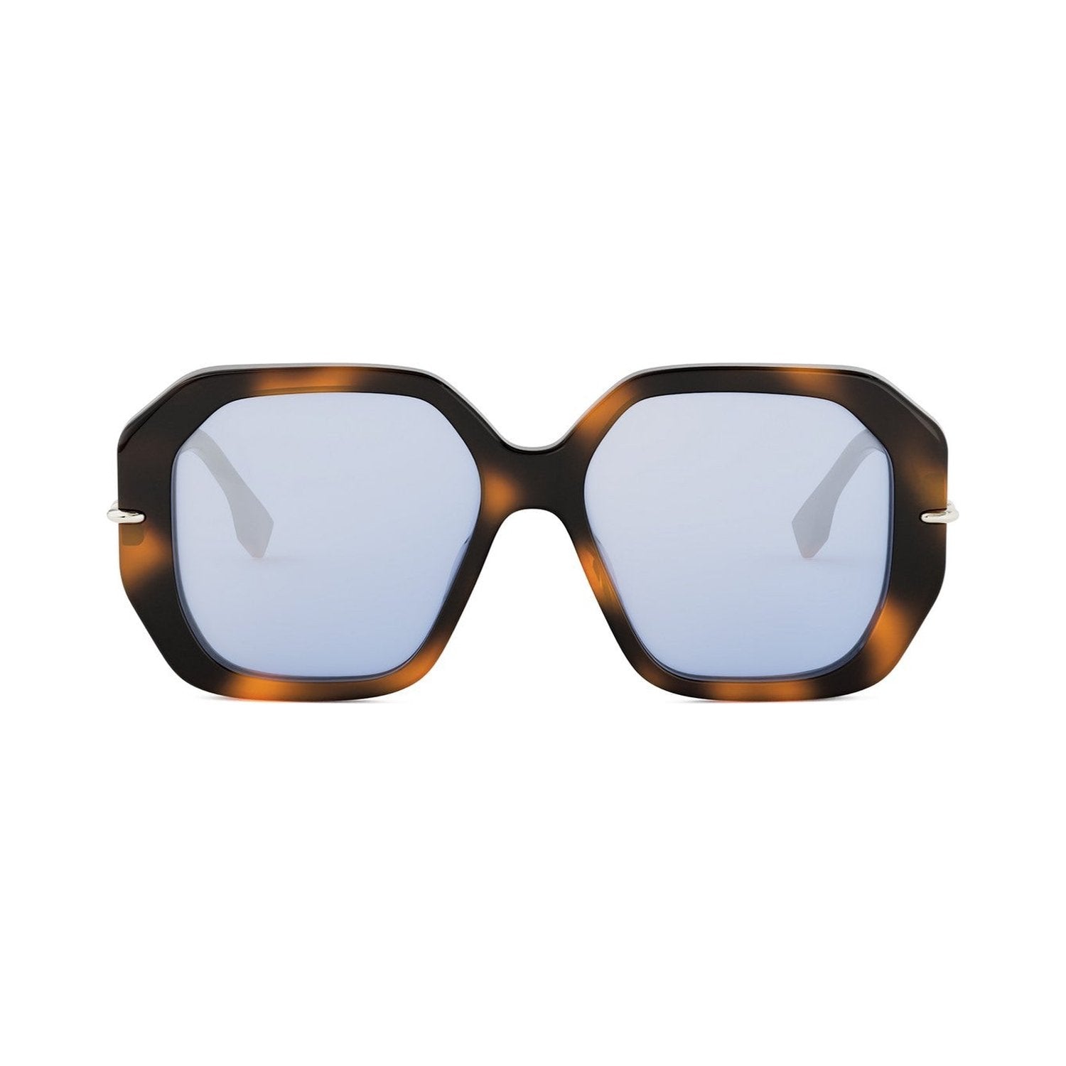 Fendi Selleria Havana Square Sunglasses