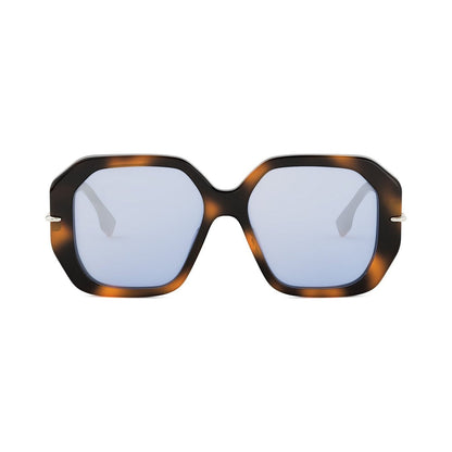 Fendi Selleria Havana Square Sunglasses