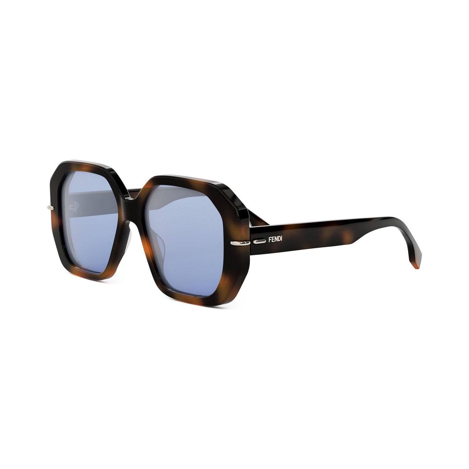 Fendi Selleria Havana Square Sunglasses
