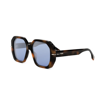 Fendi Selleria Havana Square Sunglasses