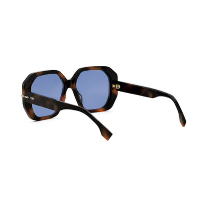 Fendi Selleria Havana Square Sunglasses