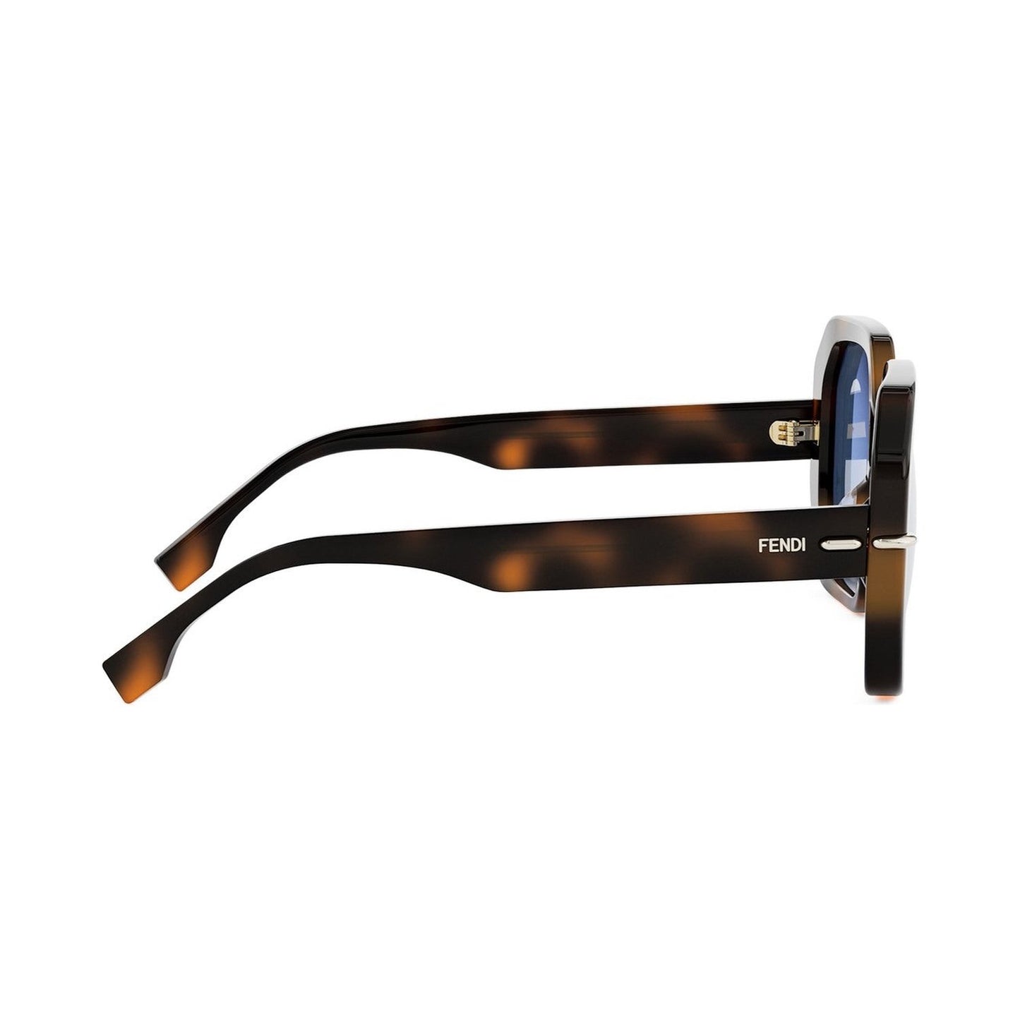 Fendi Selleria Havana Square Sunglasses