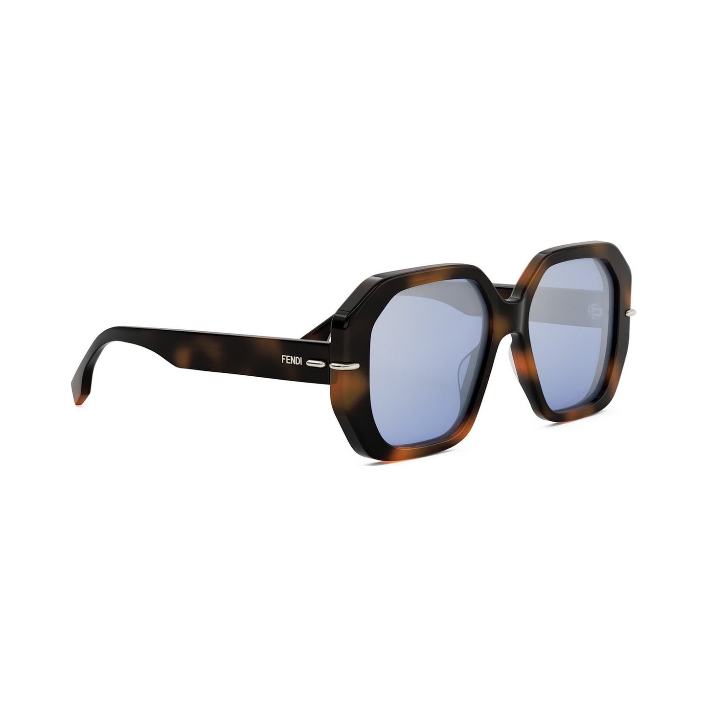 Fendi Selleria Havana Square Sunglasses