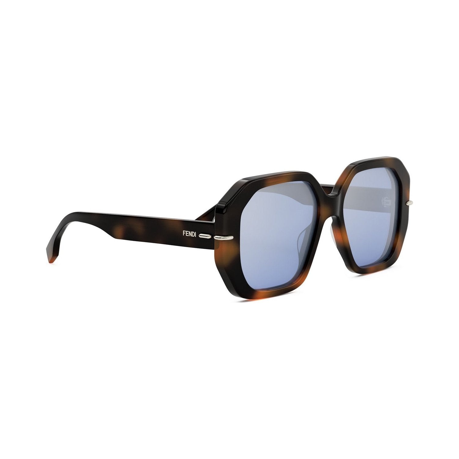 Fendi Selleria Havana Square Sunglasses