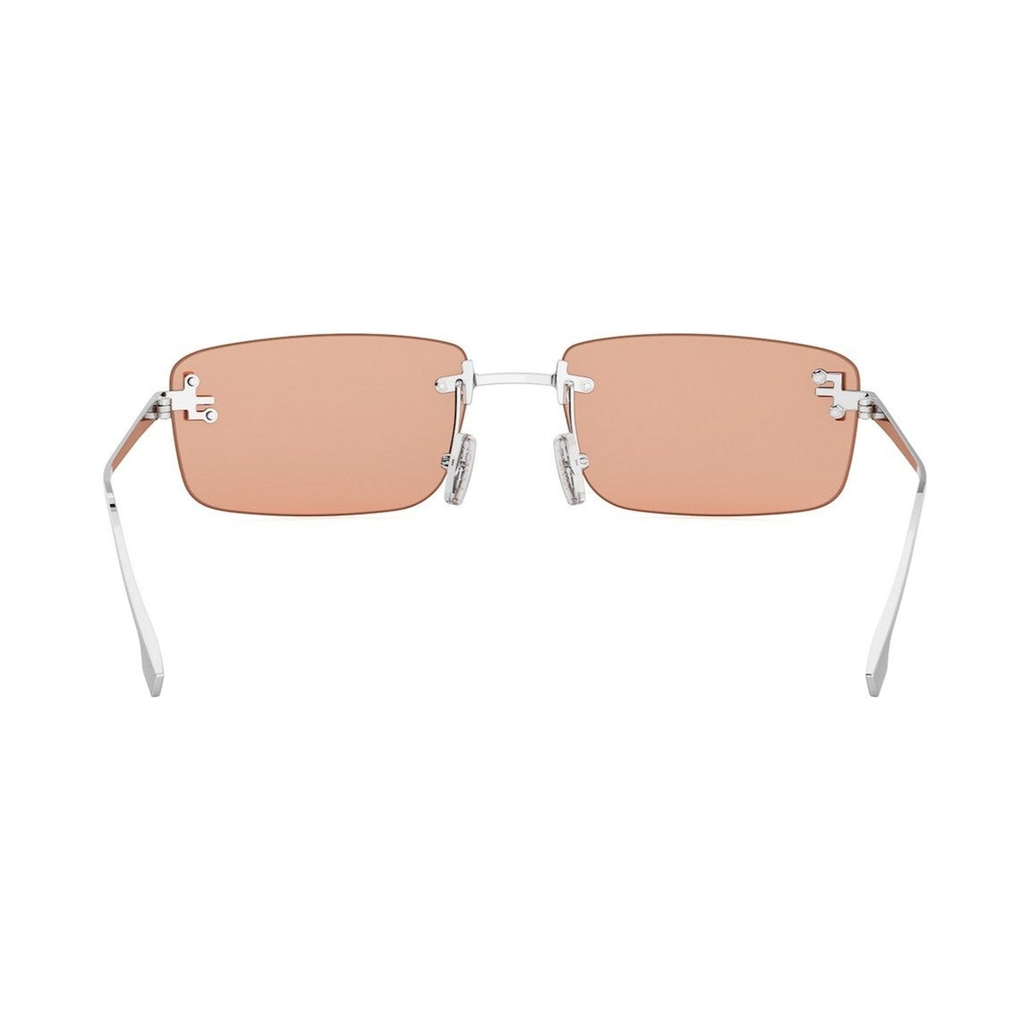 Fendi First Crystal Silver Rectangular Sunglasses