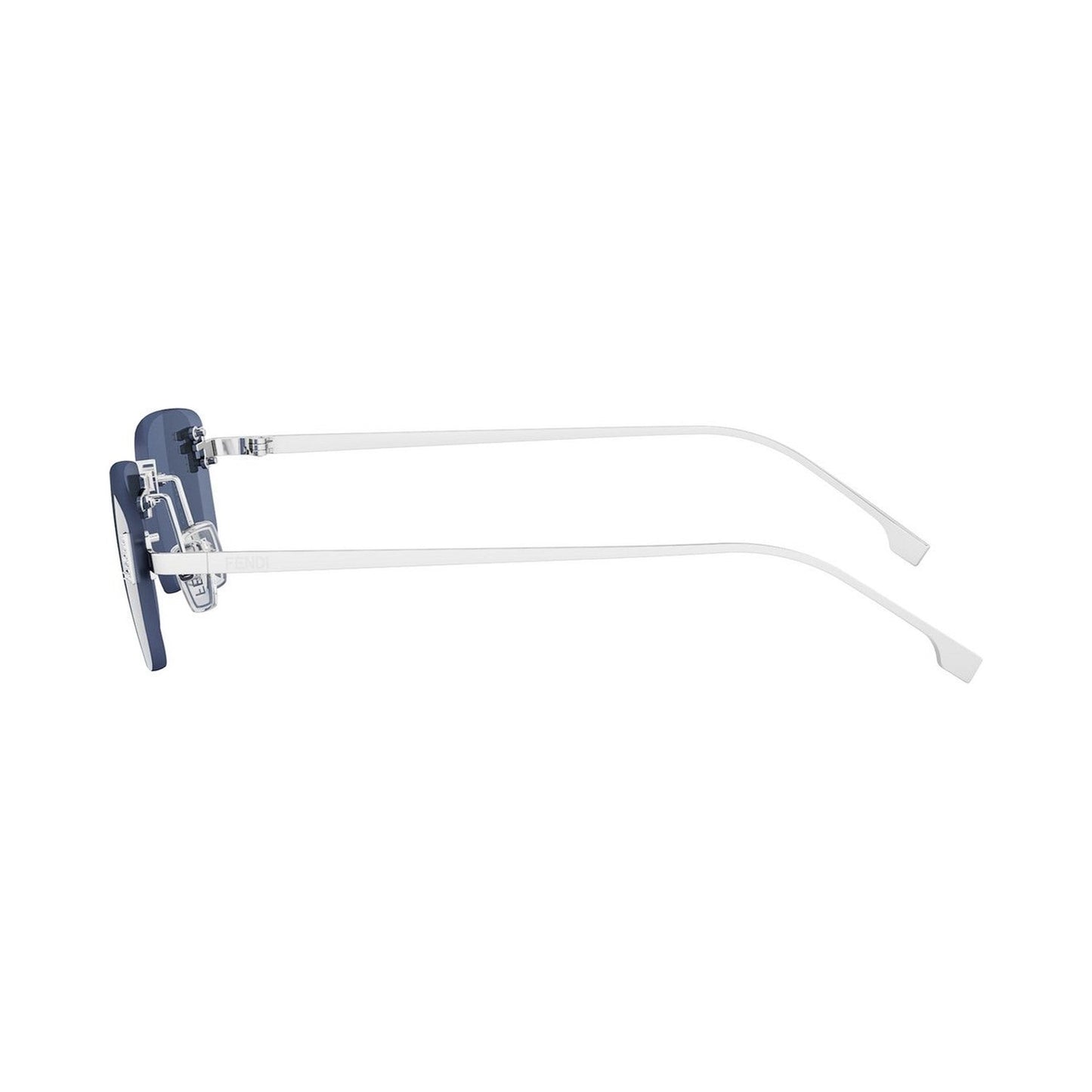 Fendi First Crystal Silver Rectangular Sunglasses