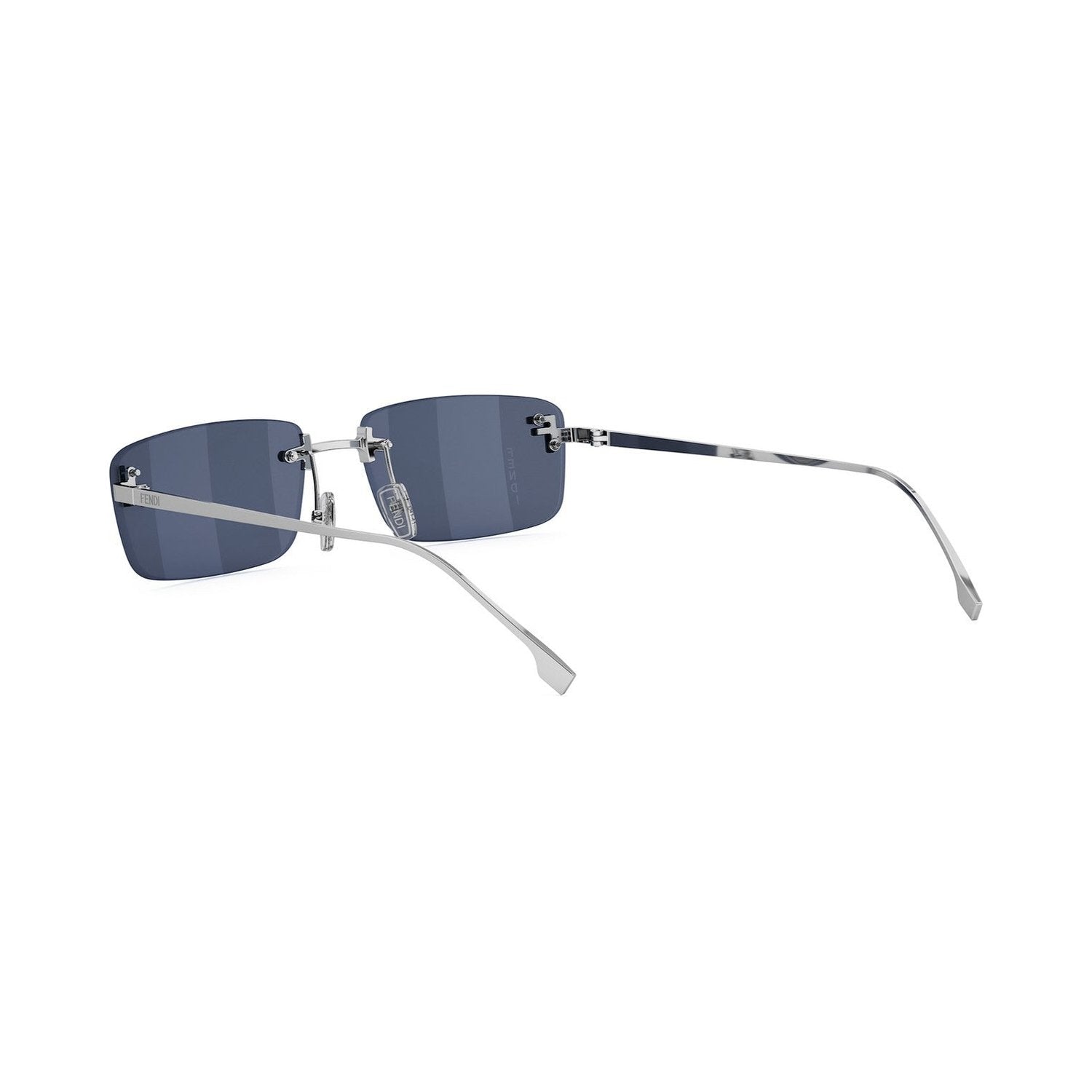 Fendi First Crystal Silver Rectangular Sunglasses