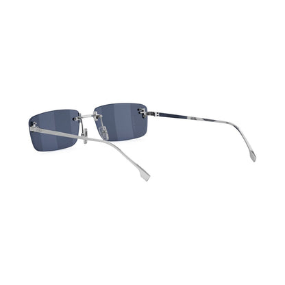 Fendi First Crystal Silver Rectangular Sunglasses
