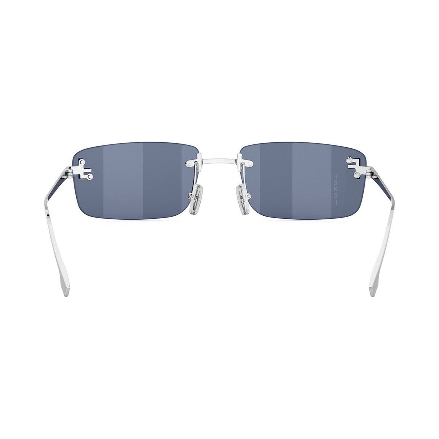 Fendi First Crystal Silver Rectangular Sunglasses
