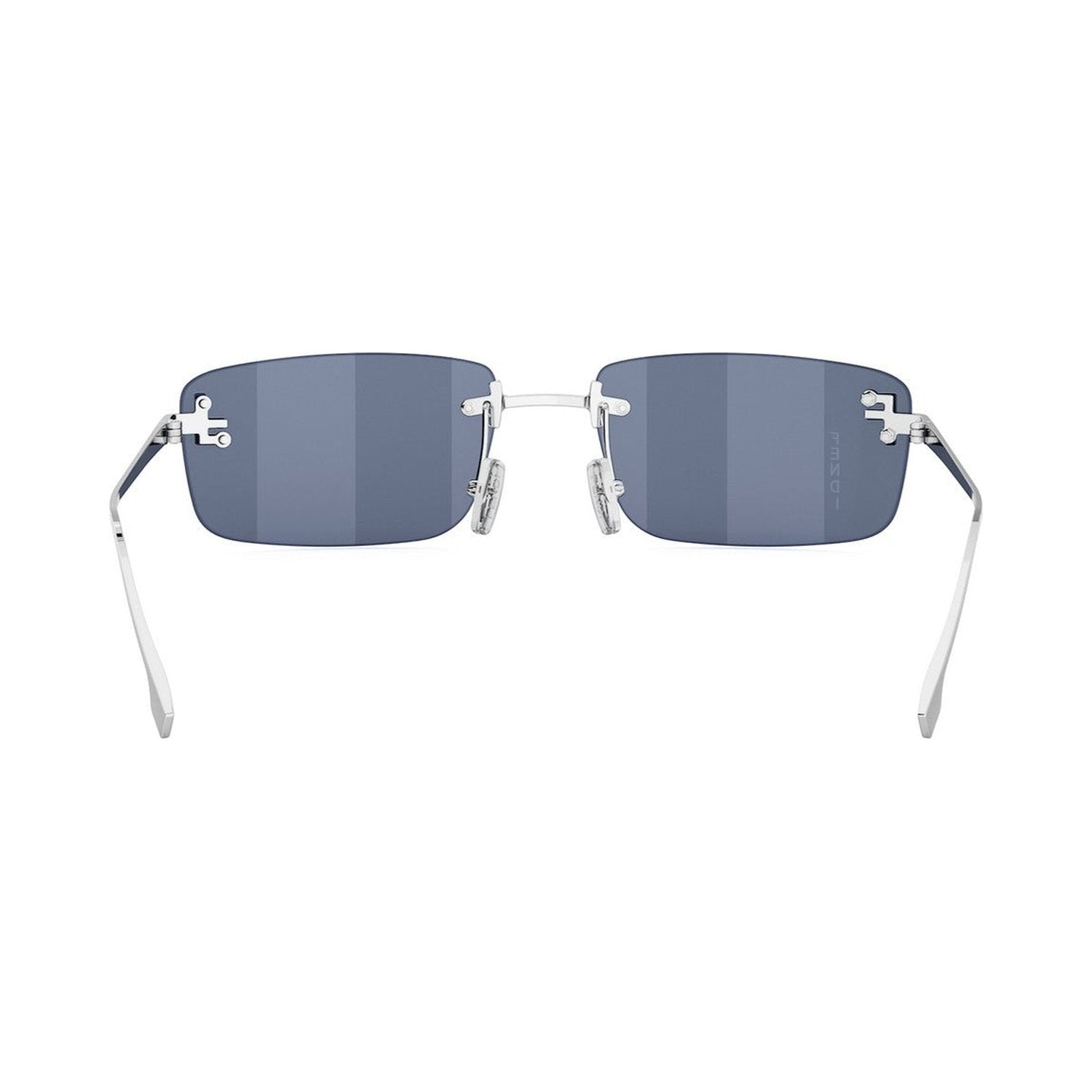 Fendi First Crystal Silver Rectangular Sunglasses