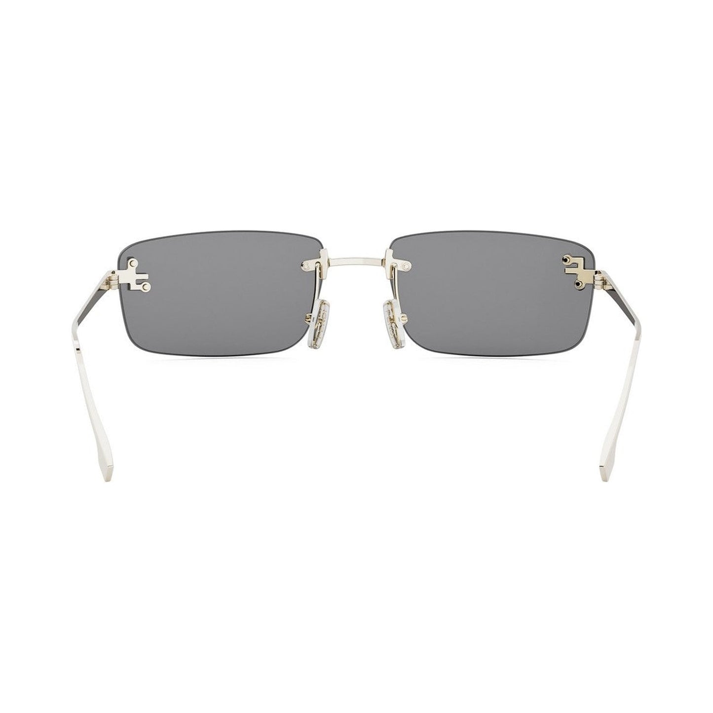 Fendi First Crystal Gold Rectangular Sunglasses