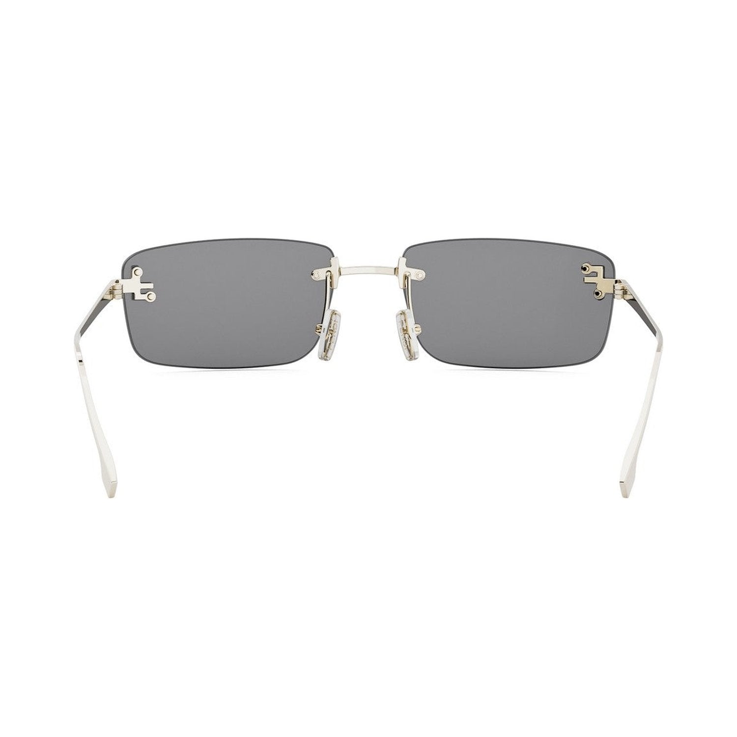 Fendi First Crystal Gold Rectangular Sunglasses
