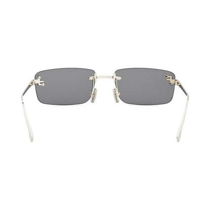 Fendi First Crystal Gold Rectangular Sunglasses