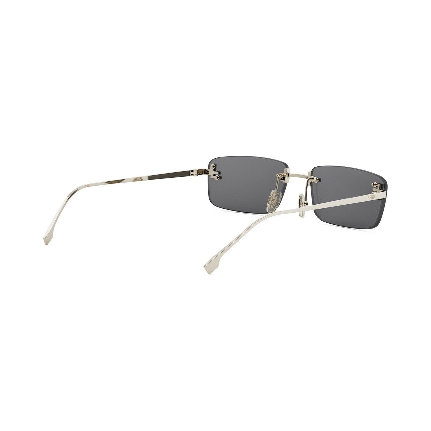 Fendi First Crystal Gold Rectangular Sunglasses