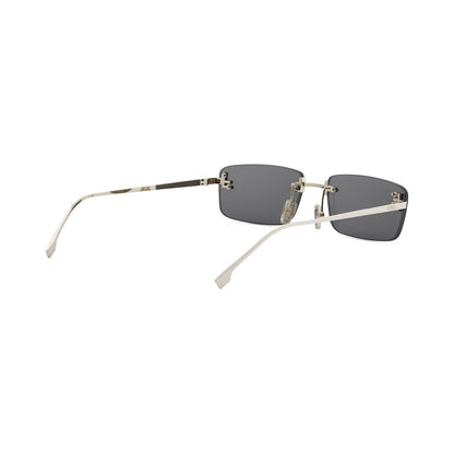 Fendi First Crystal Gold Rectangular Sunglasses