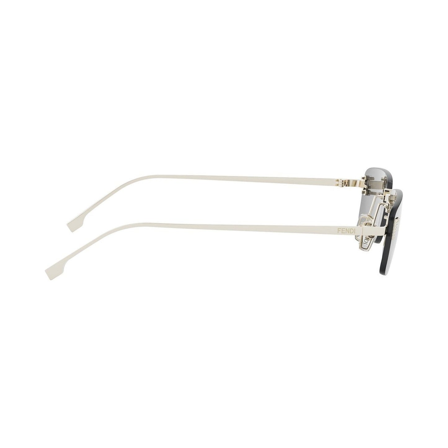 Fendi First Crystal Gold Rectangular Sunglasses