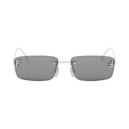 Fendi First Crystal Gold Rectangular Sunglasses