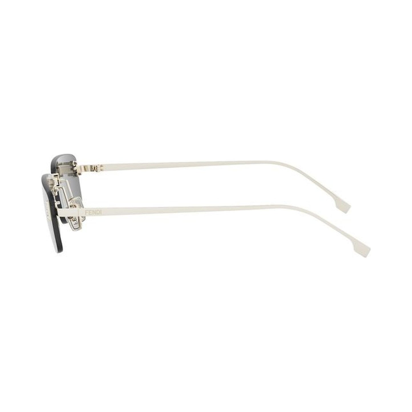 Fendi First Crystal Gold Rectangular Sunglasses