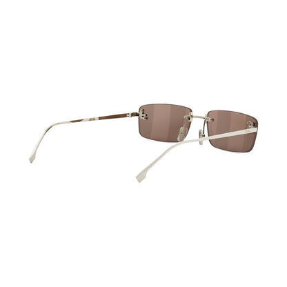 Fendi First Crystal Gold Rectangular Sunglasses