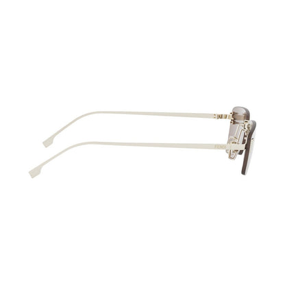 Fendi First Crystal Gold Rectangular Sunglasses