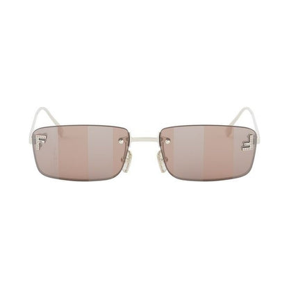 Fendi First Crystal Gold Rectangular Sunglasses