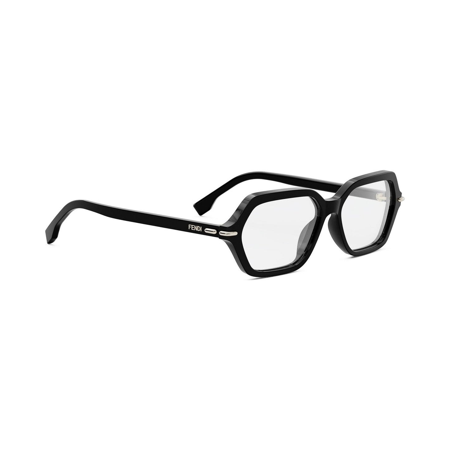 Fendi Selleria Black Geometric Eyeglasses