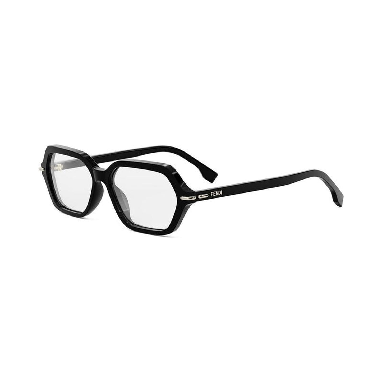 Fendi Selleria Black Geometric Eyeglasses