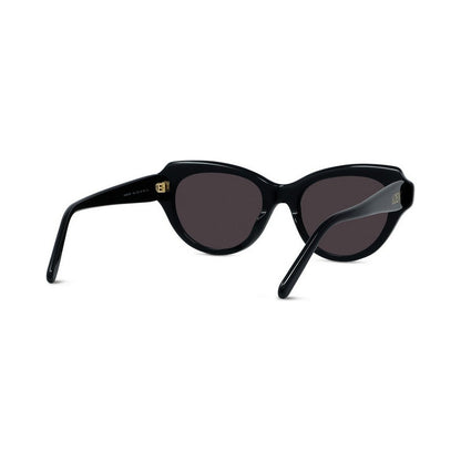 Slim Black Geometric Sunglasses
