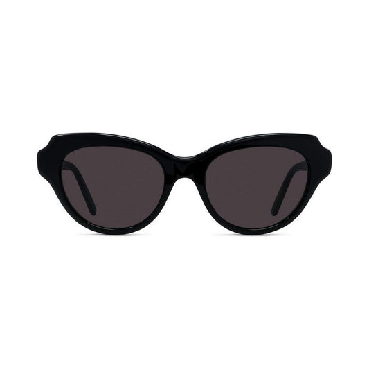 Slim Black Geometric Sunglasses