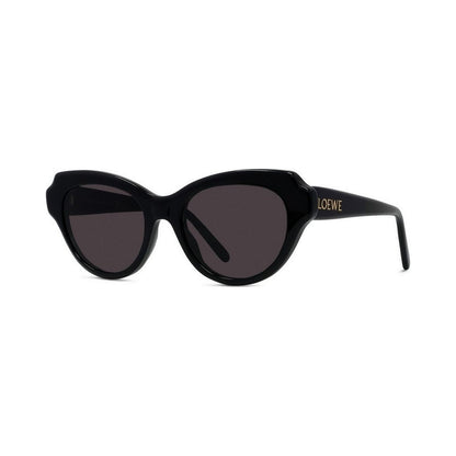 Slim Black Geometric Sunglasses