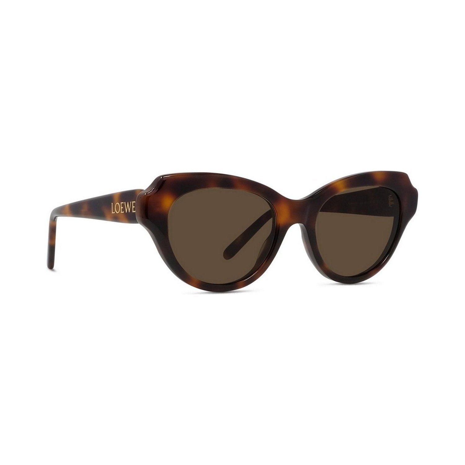 Slim Havana Geometric Sunglasses