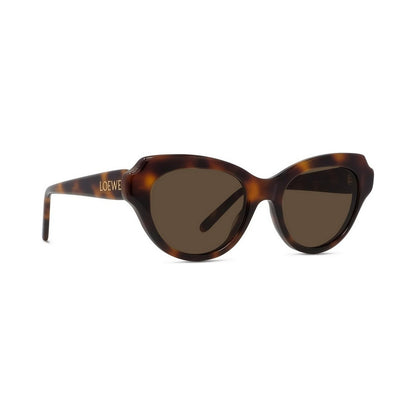 Slim Havana Geometric Sunglasses