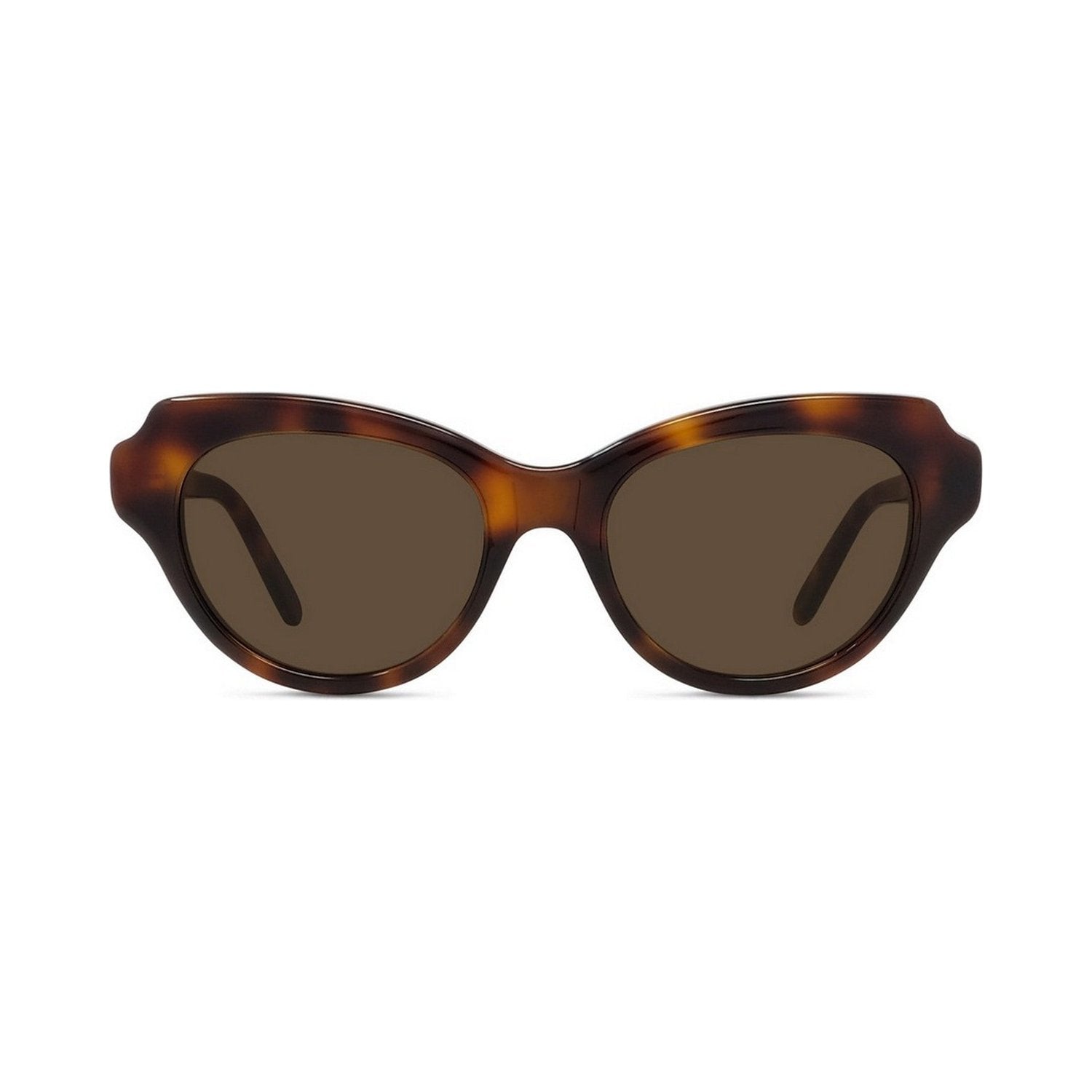 Slim Havana Geometric Sunglasses