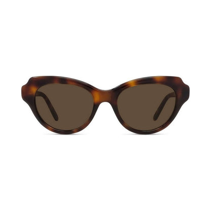 Slim Havana Geometric Sunglasses