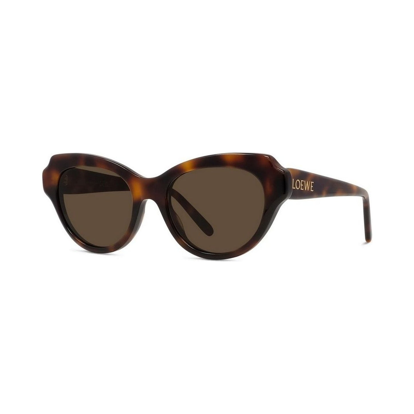 Slim Havana Geometric Sunglasses
