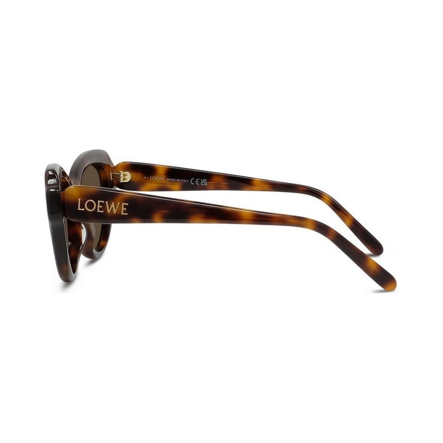 Slim Havana Geometric Sunglasses