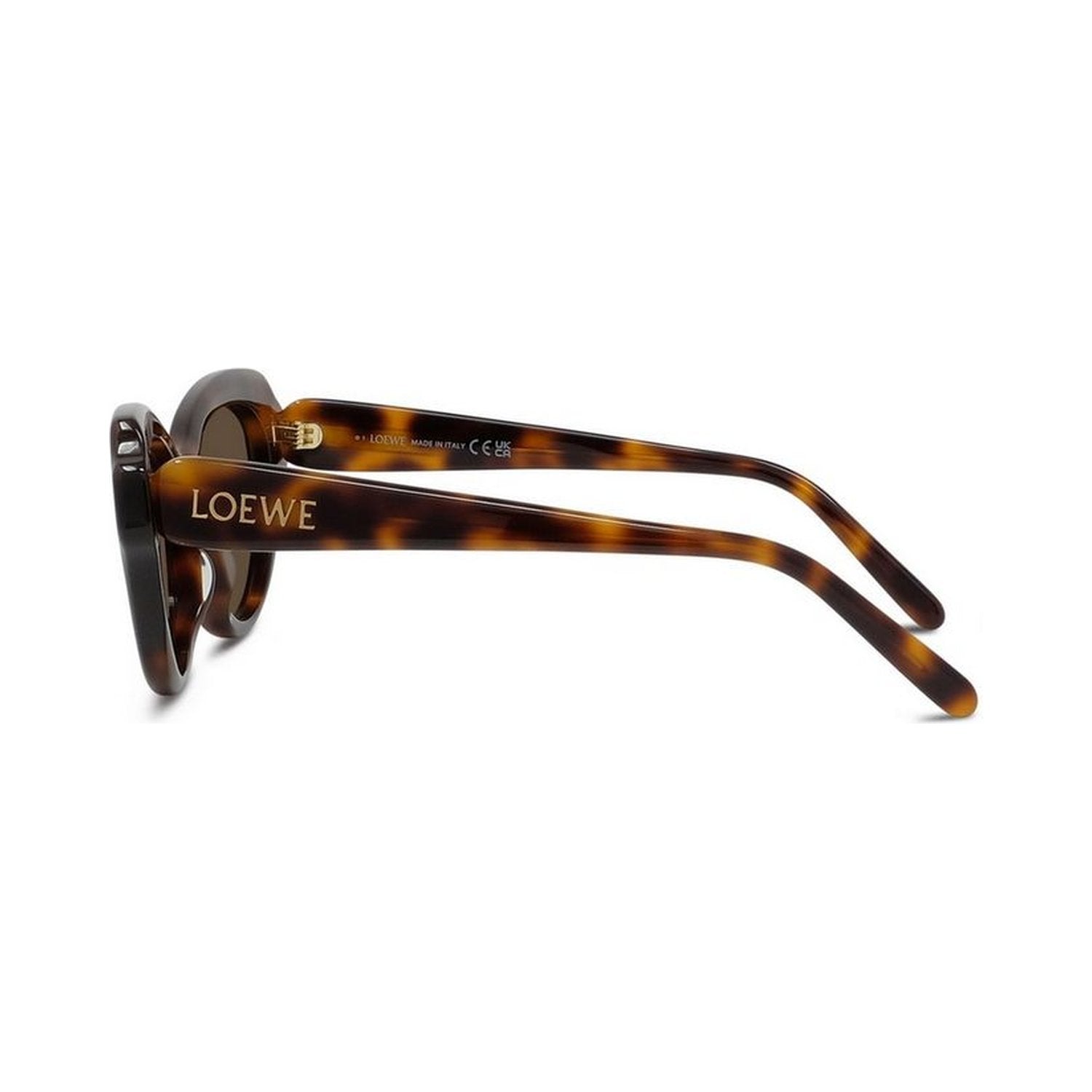 Slim Havana Geometric Sunglasses