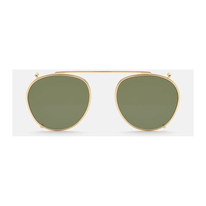 Retrosuperfuture CLIP ON THE WARHOL GREEN | Occhiali da sole oro