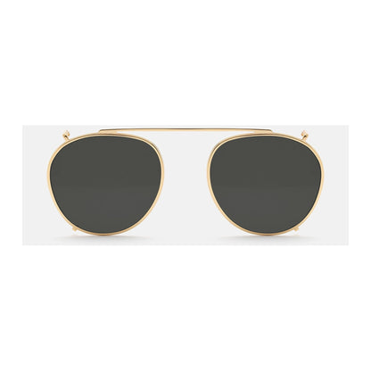 Retrosuperfuture CLIP ON THE WARHOL GREY | Goldene Sonnenbrille