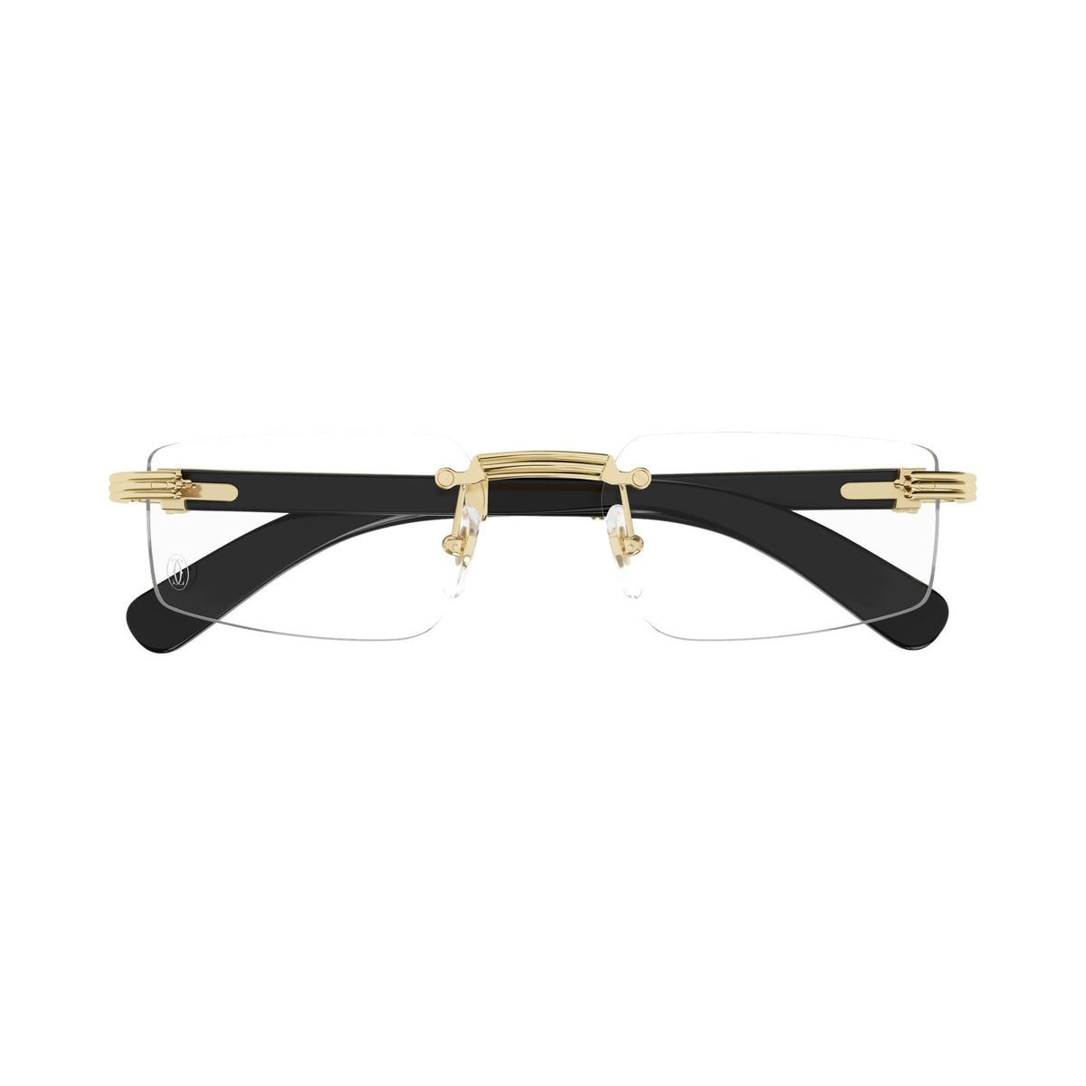 Cartier CT0485O 001 gold black transparent frontale