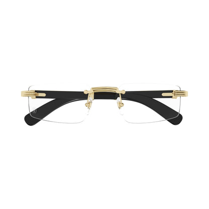 Cartier CT0485O 001 gold black transparent frontale